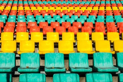 Colored seats Stock Photos