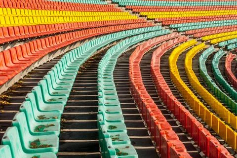 Colored seats Stock Photos