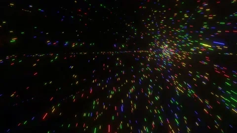 Colored segments of lines flying from the center in all directions. Stock-Footage 168760056