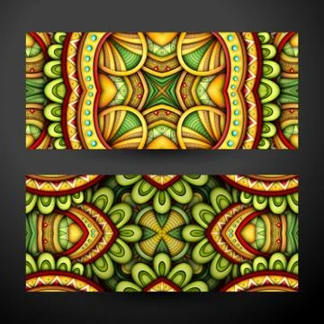 Colored Set of Banners, Web Design Elements Stock Illustration