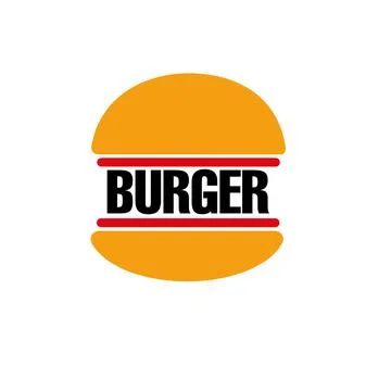 Colored shape line style hamburger logo emblem Stock Illustration