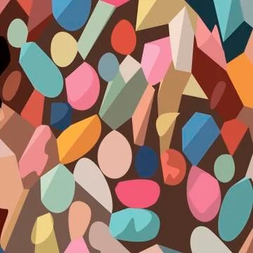 Colored shapes on the background, pattern Stock Illustration