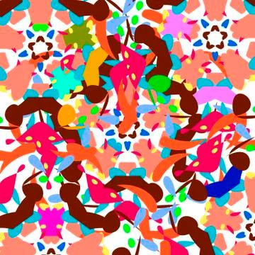 Colored shapes on a white background Stock Illustration