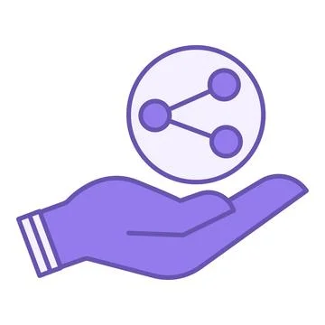Colored Share Icon. Vector Icon. Share Link, Content. Blogging, Marketing. .. Stock Illustration