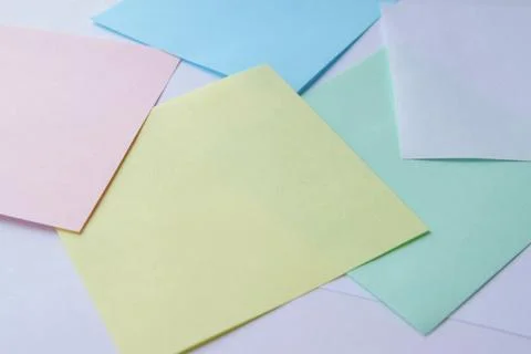 Colored sheets of paper Stock Photos