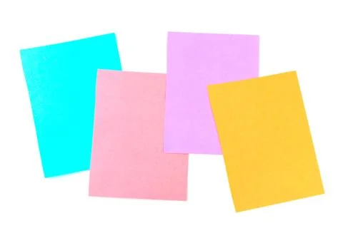 Colored sheets for recording Stock Photos