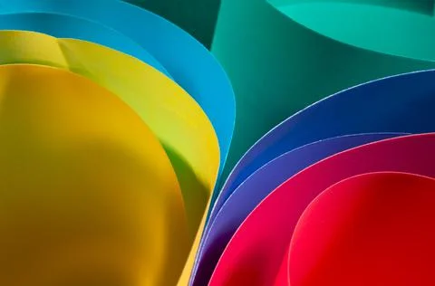 Colored sheets in sinuous style Stock Photos