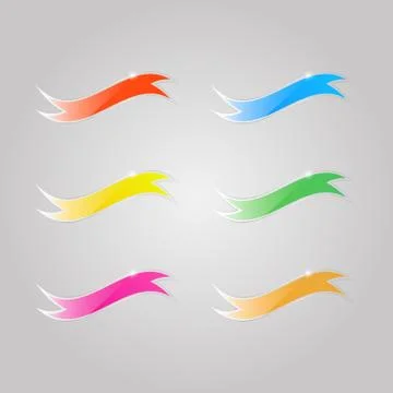 Colored shiny flags . Stock Illustration