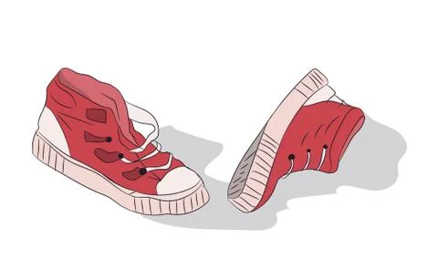 Colored shoes, vector Stock-Illustration