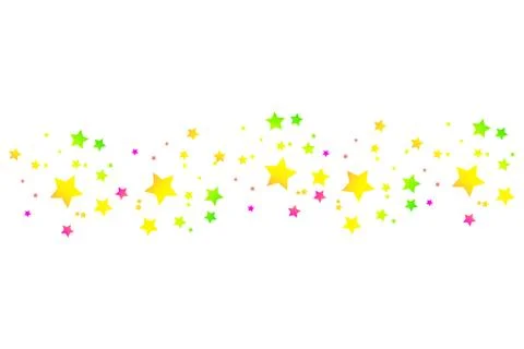 Colored Shooting Star with Elegant Star Trail on White Background Stock Illustration