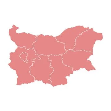 Colored silhouette red Bulgaria map Stock Illustration
