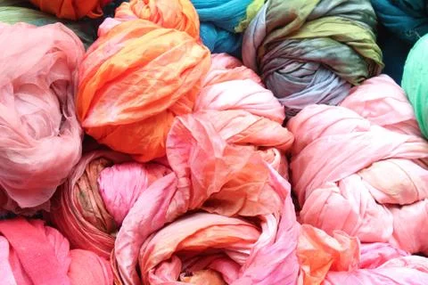 Colored silk Stock Photos