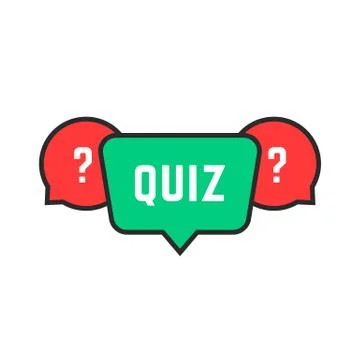 Colored simple quiz icon Stock Illustration