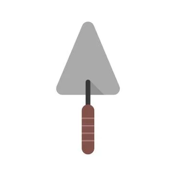 Colored simple trowel icon Stock Illustration