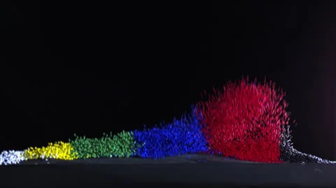 COLORED SMALL BALLS SLOW MOTION Stock Footage 25271441