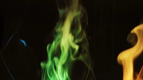 Colored smoke on abstract black background Stock Footage 293252349