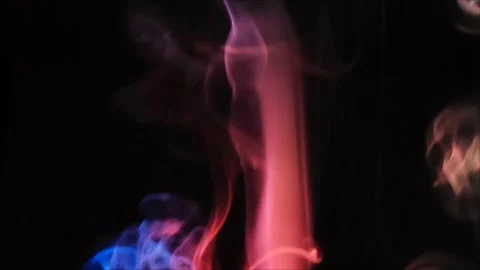Colored smoke on abstract black background Stock Footage 293252357