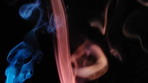 Colored smoke on abstract black background Stock Footage 293252358