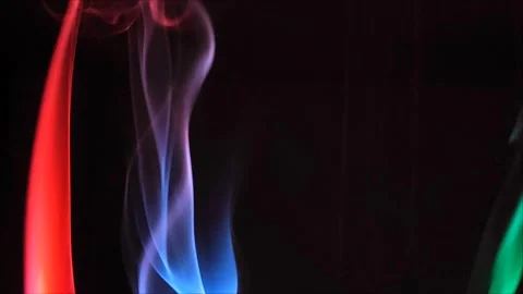 Colored smoke on abstract black background Stock Footage 293252366