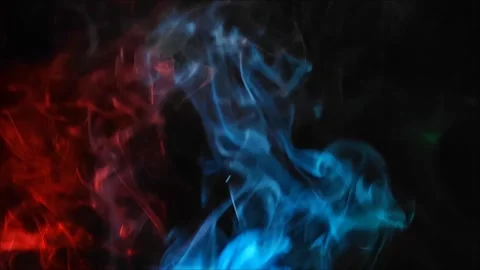 Colored smoke on abstract black background Stock Footage 293252386