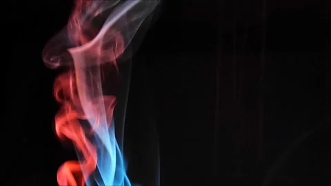Colored smoke on abstract black background Stock Footage 293252389