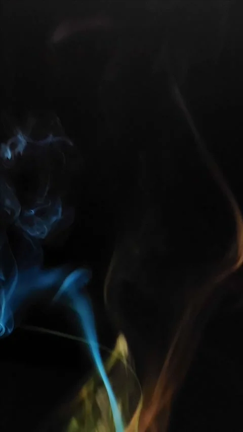 Colored smoke on abstract black background Stock Footage 293252411