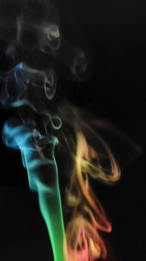 Colored smoke on abstract black background Stock Footage 293252416
