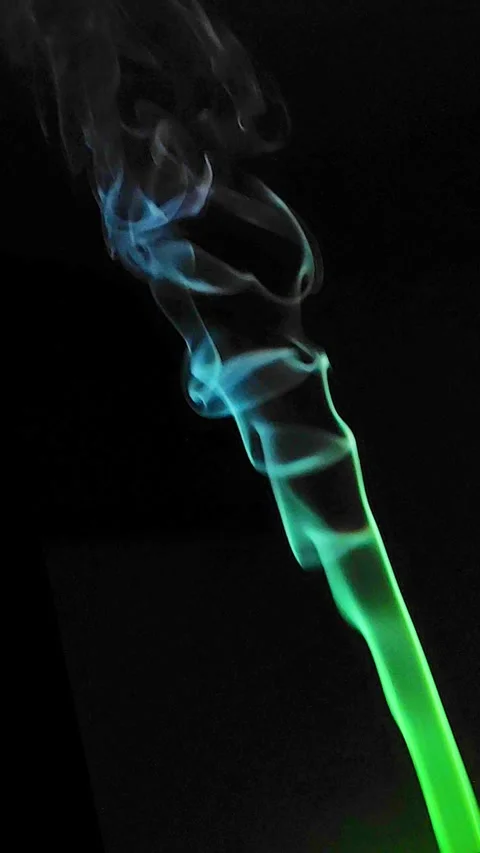 Colored smoke on abstract black background Stock Footage 293252419