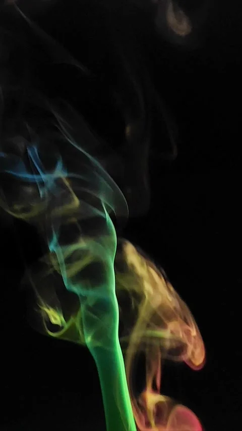 Colored smoke on abstract black background Stock Footage 293252592