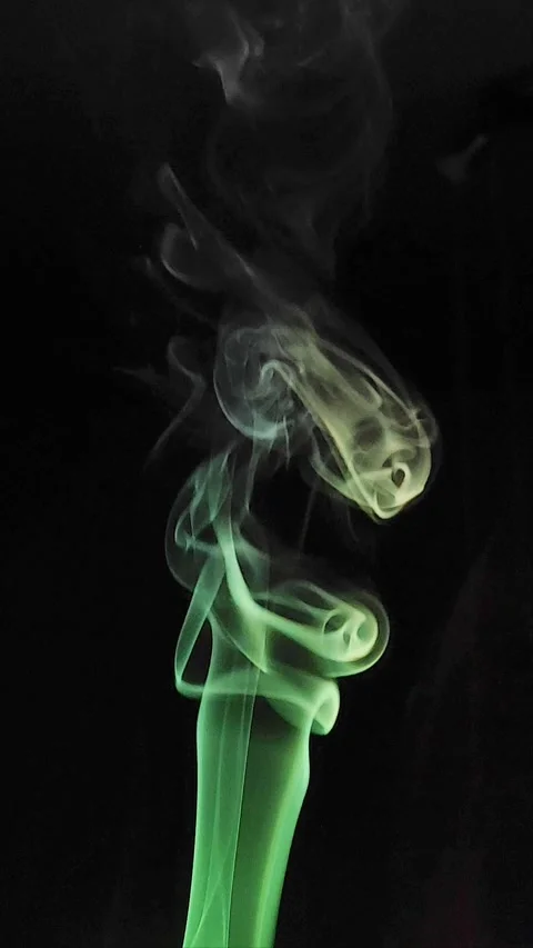Colored smoke on abstract black background Stock Footage 293252596