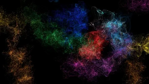 Colored smoke on black background Stock Footage 76822250