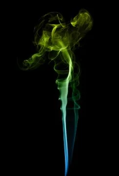 Colored smoke on a black background Stock-Fotos