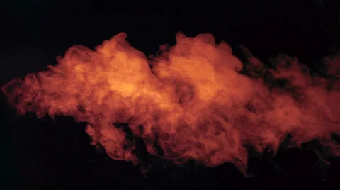 Colored smoke on black background, Slow Motion Stock Footage 25455826