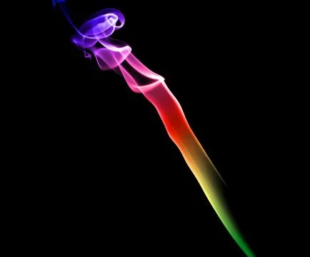 Colored smoke on black Stock Photos