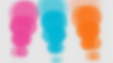 Colored Smoke Bomb Plume Overlay in vivid magenta, teal and orange 4K Alpha Vídeos de archivo 346126433