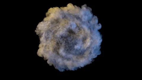 Colored smoke in circular motion / Twisting smoke. Stock-Footage 75423249