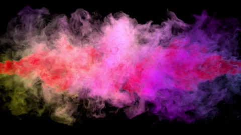 Colored Smoke Collision In Slow Motion Stock-Footage 242598717