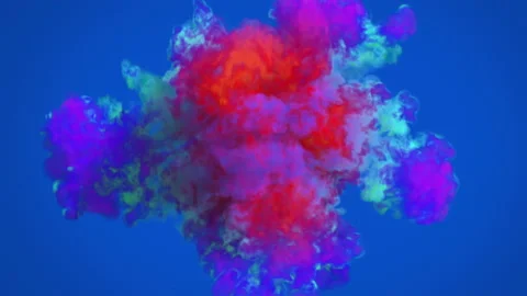 Colored smoke explosion in 4K Video stock 104447439