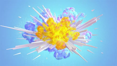 Colored smoke explosion in 4K Stock Footage 104957428