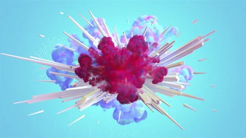 Colored smoke explosion in 4K Stock Footage 104957507