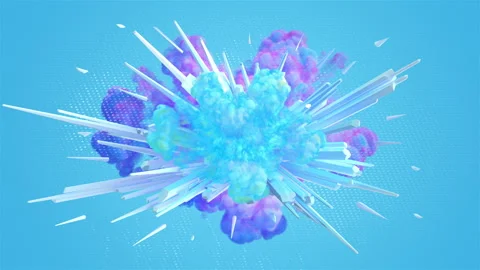 Colored smoke explosion in 4K Stock Footage 104958263