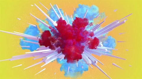 Colored smoke explosion in 4K Stock Footage 104958265