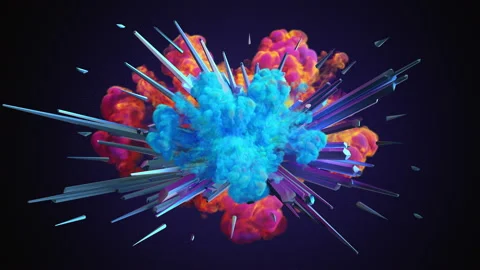 Colored smoke explosion in 4K Stock Footage 104958363