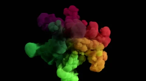 Colored smoke explosion on black Stock Footage 64402116