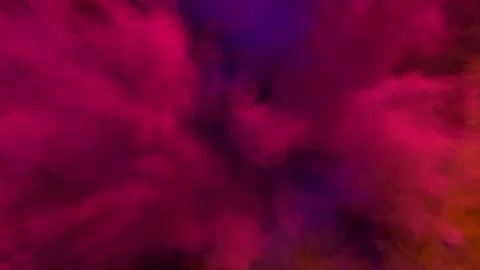 Colored smoke explosion with puff towards the camera, smoke hits camera's lense. Stock Footage 82840176