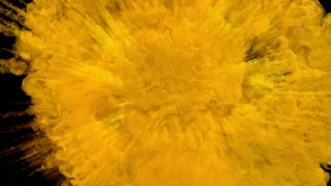 Colored smoke explosion with puff towards the camera, smoke hits camera's lense. Stock Footage 82946177