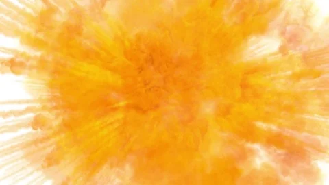 Colored smoke explosion with puff towards the camera, smoke hits camera's lense. Stock Footage 83336178