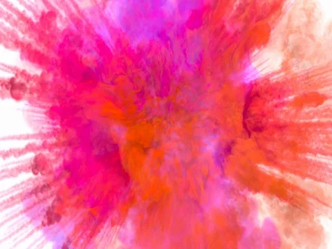 Colored smoke explosion with puff towards the camera, smoke hits camera's lense. Stock Footage 83388254