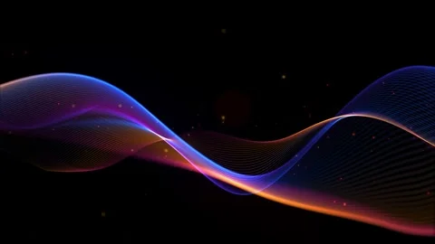 Colored smoke with flying dust particles. Multicolor wave on isolated background Stock Footage 317404514