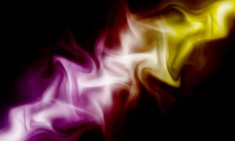 Colored smoke isolated on black background Stock Illustration
